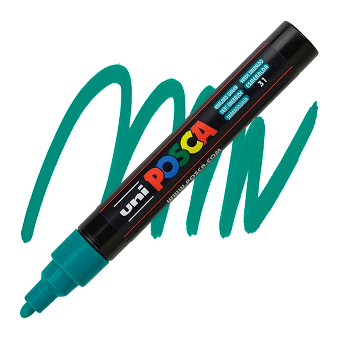 Uni-Ball PC-5M Posca Zümrüt Yeşili Su Bazlı Poster Markör Kalem - Sanat, Çizim ve Hobi Kalemi