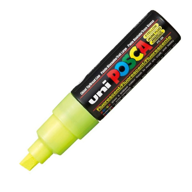 Uni-Ball Posca 8,0 mm Floresan Sarı Su Bazlı Poster Markör Kalemi - Sanat, Çizim ve Boyama Kalemi