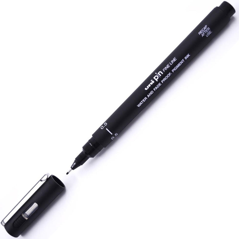 Uni-Ball Pin 0,05mm Siyah Çizim Kalemi - Eskiz, Teknik Çizim ve İllüstrasyon Kalemi