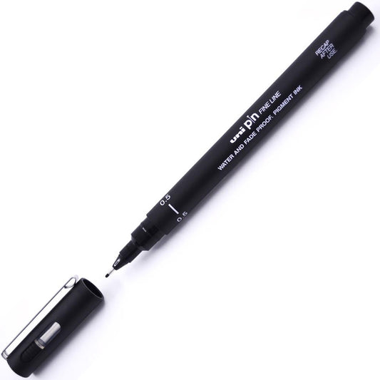 Uni-Ball Pin 0,05mm Siyah Çizim Kalemi - Eskiz, Teknik Çizim ve İllüstrasyon Kalemi