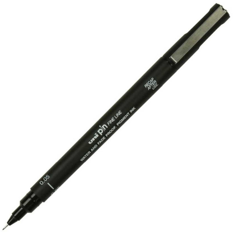 Uni-Ball Pin 0,8mm Siyah Çizim Kalemi - Sanatsal Eskiz ve Teknik Çizim Kalemi