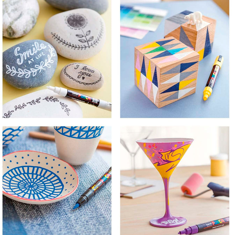 Uni-Ball Posca 0.8-2.5 mm Zümrüt Yeşili Su Bazlı Poster Markör Kalem - Sanat, Çizim ve H