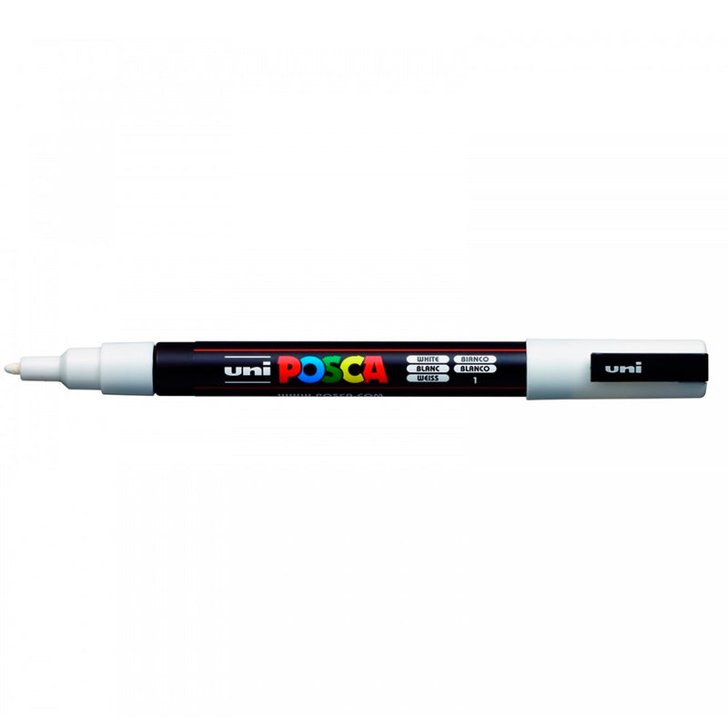 Uni-Ball Posca 0.9-1.3 Beyaz Su Bazlı Poster Markör Kalem - Sanat, Çizim ve Tasarım Kalemi