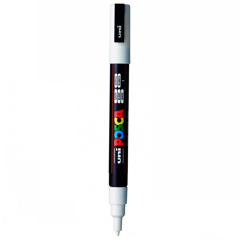 Uni-Ball Posca 0.9-1.3 Beyaz Su Bazlı Poster Markör Kalem - Sanat, Çizim ve Tasarım Kalemi