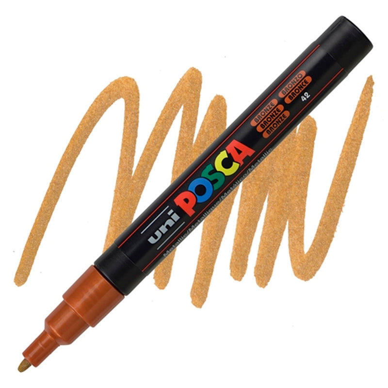 Uni-Ball Posca Bronz Su Bazlı Poster Markör Kalem - Sanatsal Çizim ve Dekorasyon Kalemi