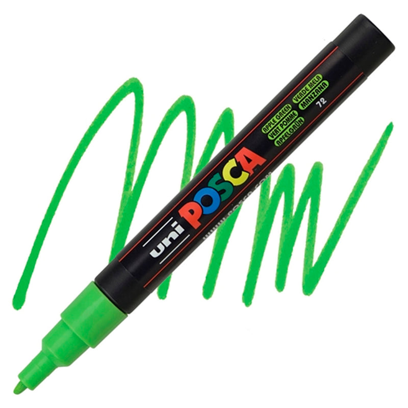 Uni-Ball Posca 0.9-1.3 Elma Yeşili Su Bazlı Markör Kalem - Sanatsal Çizim, Boyama ve Çok Yüzey