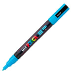 Uni-Ball Posca 0.9-1.3 mm Açık Mavi Su Bazlı Poster Markör Kalem - Sanat, Çizim ve Çok Yüzeyli