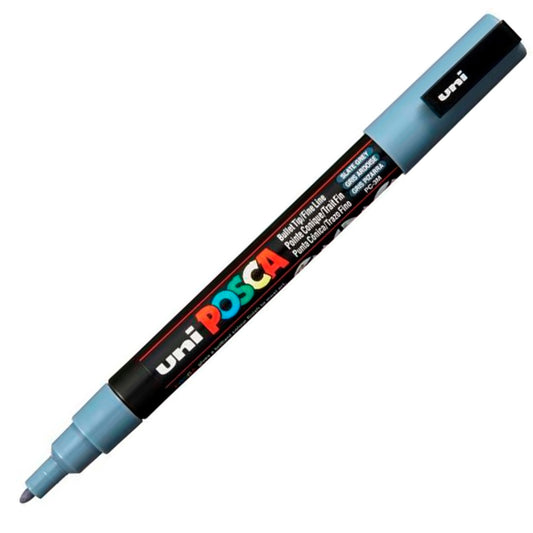 Uni-Ball Posca 0.9-1.3 mm Kurşun Gri Su Bazlı Poster Markör Kalem - Sanatsal Çizim ve Boyama Kalemi