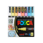 Uni-Ball Posca 8'li 0.9-1.3 Su Bazlı Soft Renk Poster Markörü