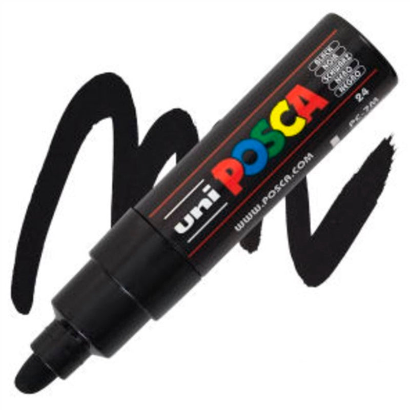 Uni-Ball Posca Siyah 4.5-5.5 Mermi Uçlu Su Bazlı Poster Markörü - Sanatsal Çizim ve Tasarım Kalemi