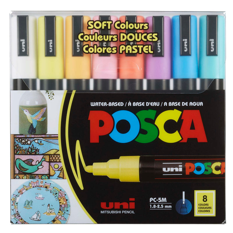 Uni-Ball Posca Soft Renk 8'li Set SC PC-5M/8C
