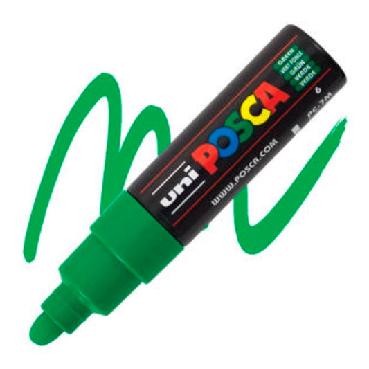 Uni-Ball Posca Yeşil 4.5-5.5 Mermi Uçlu Su Bazlı Poster Markörü - Sanatsal Çizim, Boyama ve Hobi Kal