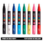 Uni Posca Poster Markörü 8 Li Ana Renkli Set  PC-1M/8C