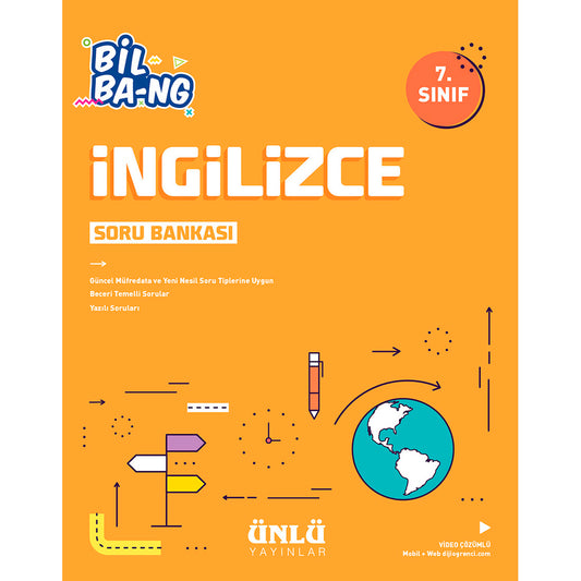 Ünlü Yayınları 7. Sınıf İngilizce Bil Bang Soru Bankası