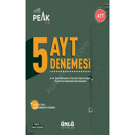 Ünlü Yayınları AYT Best Peak 5'li Deneme