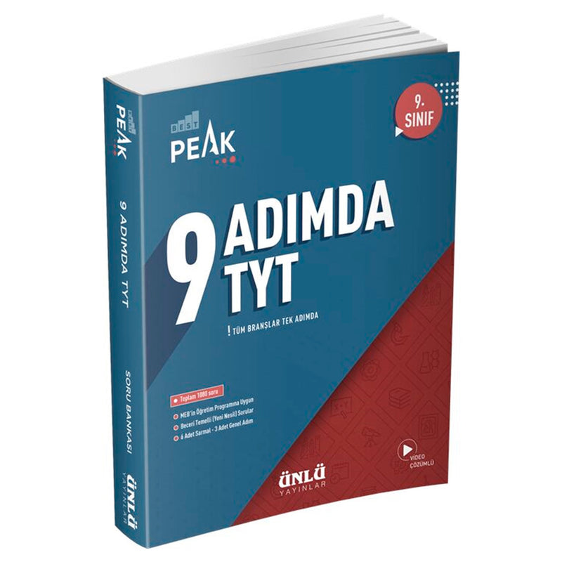 Ünlü Yayınları TYT 9 Adımda Tüm Dersler Soru Bankası 1. Kitap
