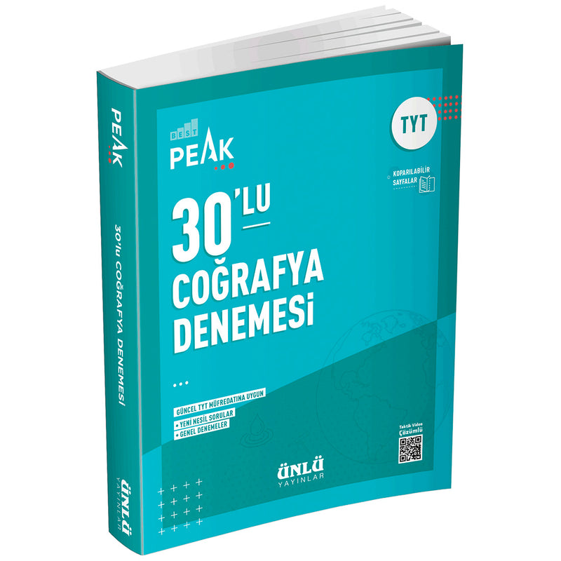 Ünlü Yayınları TYT Best Peak 30'lu Coğrafya Deneme