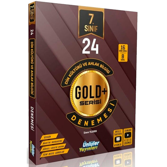 Ünlüler Yayınları  7.Sınıf Gold Din Kültürü Deneme