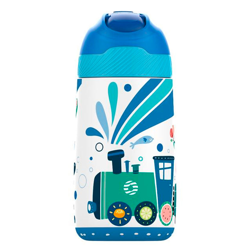 Uzspace Vagonlife 350 Ml. Mavi Beyaz Pipetli Çelik Matara 2055