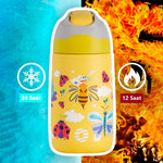Uzspace Vagonlife 350 Ml. Sarı Pipetli Çelik Matara 2055