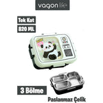Vagonlife Lunchbox Paslanmaz Çelik 750 ml Siyah-Beyaz Bl10283-Sb