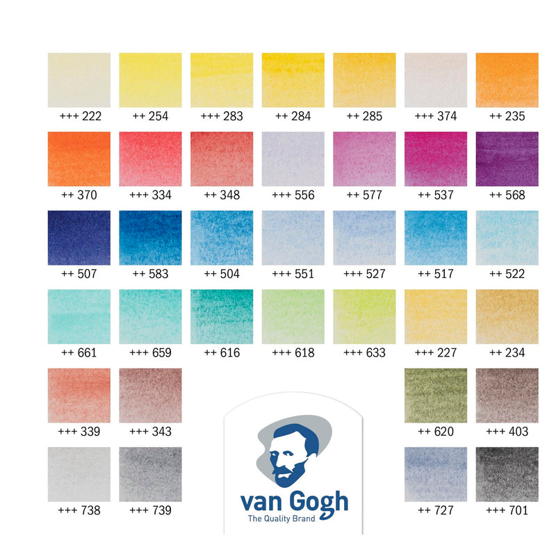 Van Gogh 36'lı Sulu Boya Kalem Seti - Sanatsal Çizim ve Boyama İçin Hediyelik Set