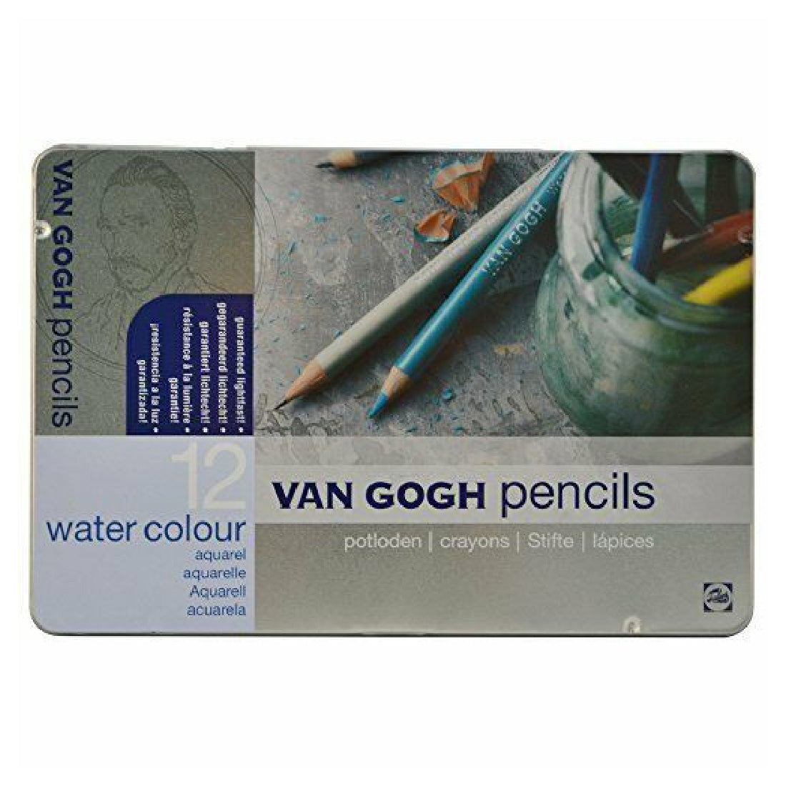 Van Gogh Sulu Boya 12'li Metal Kutu Suluboya Kalemleri - Sanatsal Çizim ve Resim Seti