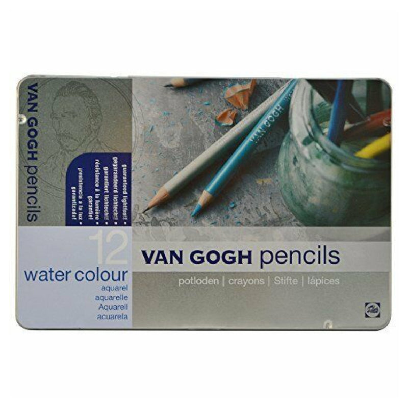 Van Gogh Sulu Boya 12'li Metal Kutu Suluboya Kalemleri - Sanatsal Çizim ve Resim Seti