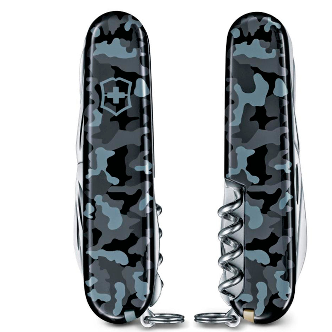 Victorinox Huntsman 91 mm Lacivert Kamuflaj Çakı - Kamp, Outdoor ve Çok Amaçlı İsviçre Çakısı