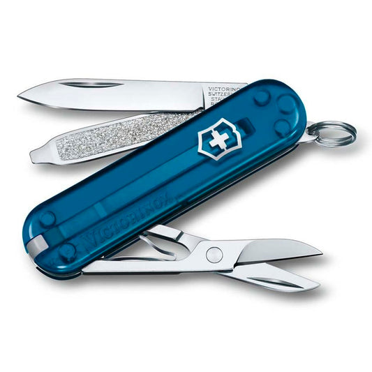 Victorinox Classic Sky High Şeffaf Mavi Çakı - Çok Amaçlı Kamp, Outdoor ve Hediyelik