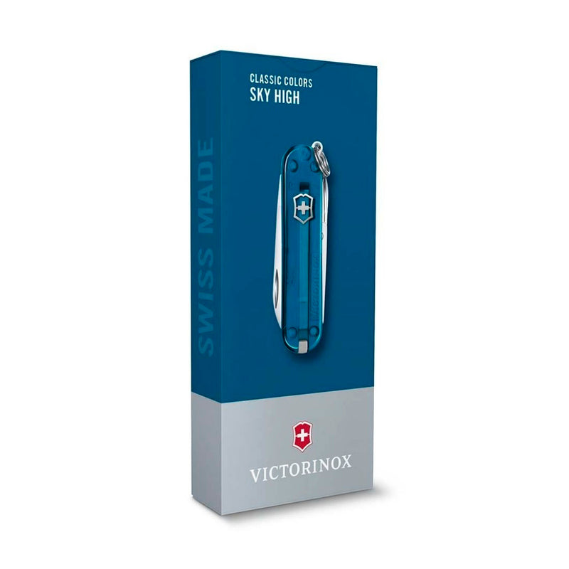 Victorinox Classic Sky High Şeffaf Mavi Çakı - Çok Amaçlı Kamp, Outdoor ve Hediyelik