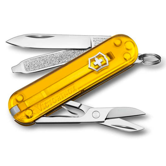 Victorinox Classic Tuscan Sun Şeffaf Sarı Çakı - Çok Amaçlı Kamp, Outdoor ve Cep Çakısı