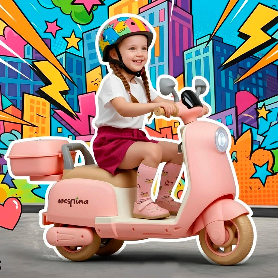 Wespina Akülü Kumandalı Motor Pembe Wpak5