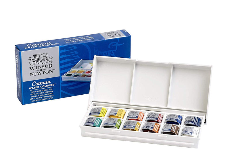Winsor Newton Cotman Field Box 12'li Cep Tipi Sulu Boya - Sanatsal Seyahat Resim Seti