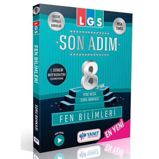 Yanıt Yayınları 8. Sınıf LGS 1. Dönem Fen Bilimleri Son Adım Soru Bankası