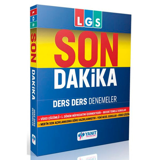 Yanıt Yayınları 8. Sınıf LGS 1. Dönem Tüm Dersler Son Dakika Denemeler