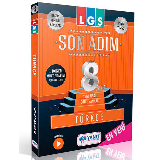 Yanıt Yayınları 8. Sınıf LGS 1. Dönem Türkçe Son Adım Soru Bankası