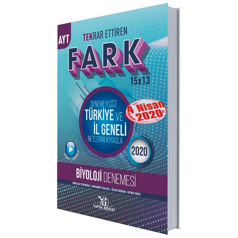 Yayın Denizi Yayınları AYT Biyoloji Fark Tek Serisi 15x13 Denemesi