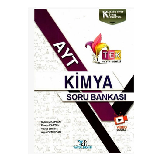 Yayın Denizi Yayınları AYT Kimya TEK Video Çözümlü Soru Bankası
