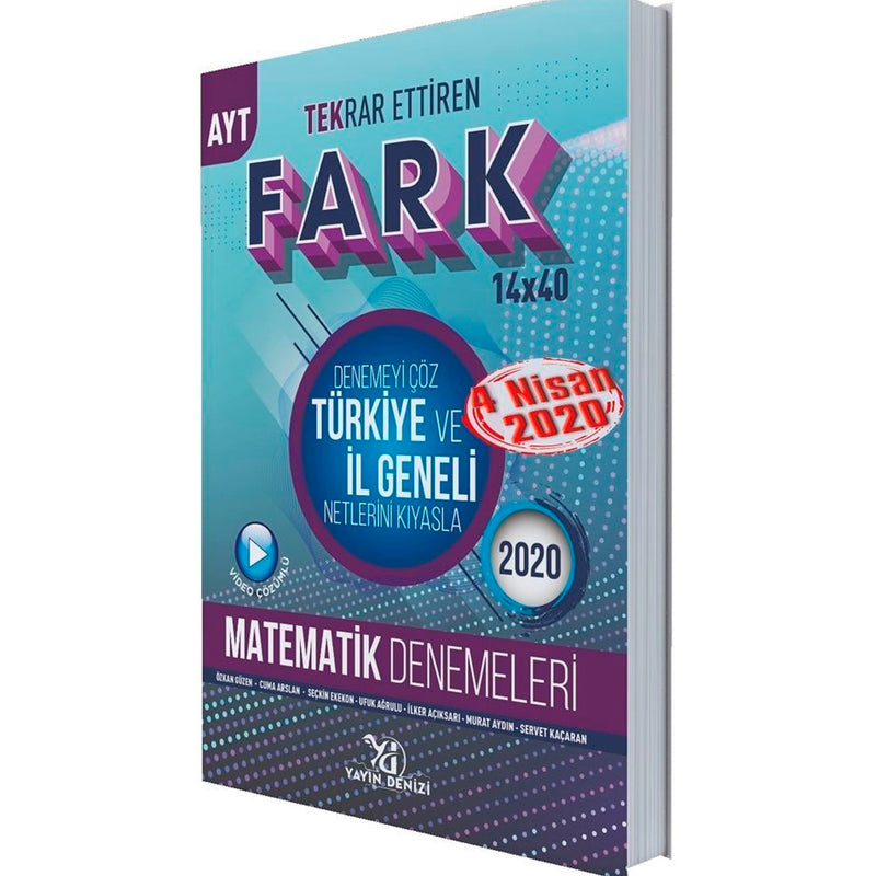 Yayın Denizi Yayınları AYT Matematik 2020 MEB Fark Tekrar Ettiren 14x40 Denemesi