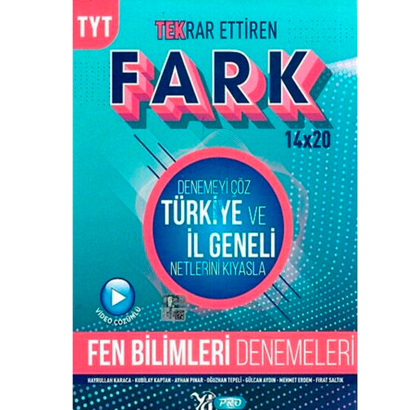 Yayın Denizi Yayınları TYT Fen Bilimleri 14x20 Tekrar Etiren Fark Denemeleri
