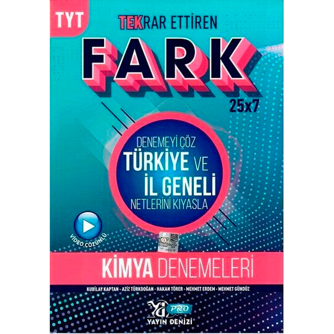 Yayın Denizi Yayınları TYT Kimya 25x7 Tekrar Ettiren Fark Denemeleri