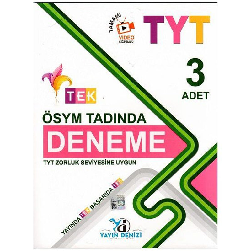 Yayın Denizi Yayınları TYT Tek Ösym Tadında 3 Deneme