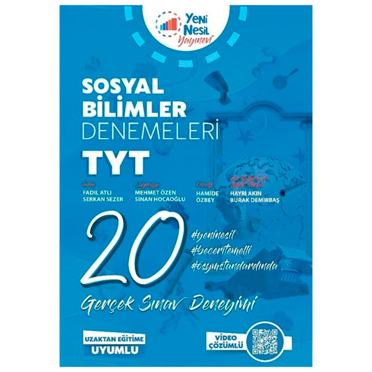 Yeni Nesil Yayınları TYT Sosyal Bilimler 20 Deneme Sınavı 2021