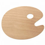 Yıldızlar Ahşap Oval Palet - Sanatçı ve Öğrenci Boya Karıştırma Paleti