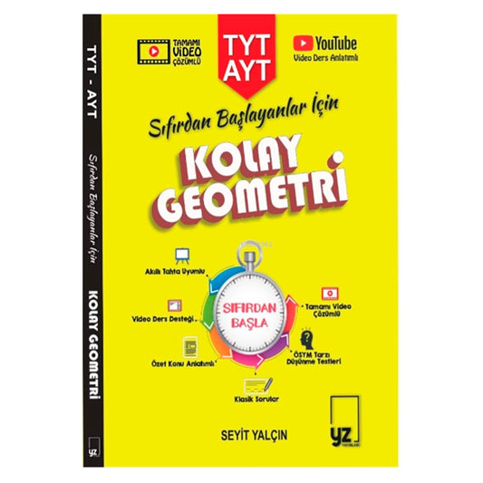 YZ Yayınları 2022 TYT AYT Sıfırdan Başlayanlar İçin Kolay Geometri