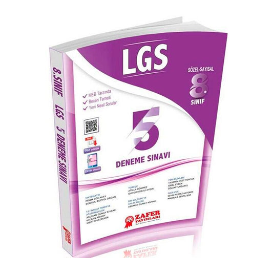 Zafer Yayınları 8.Sınıf LGS Sayısal Sözel 5 Deneme Sınavı