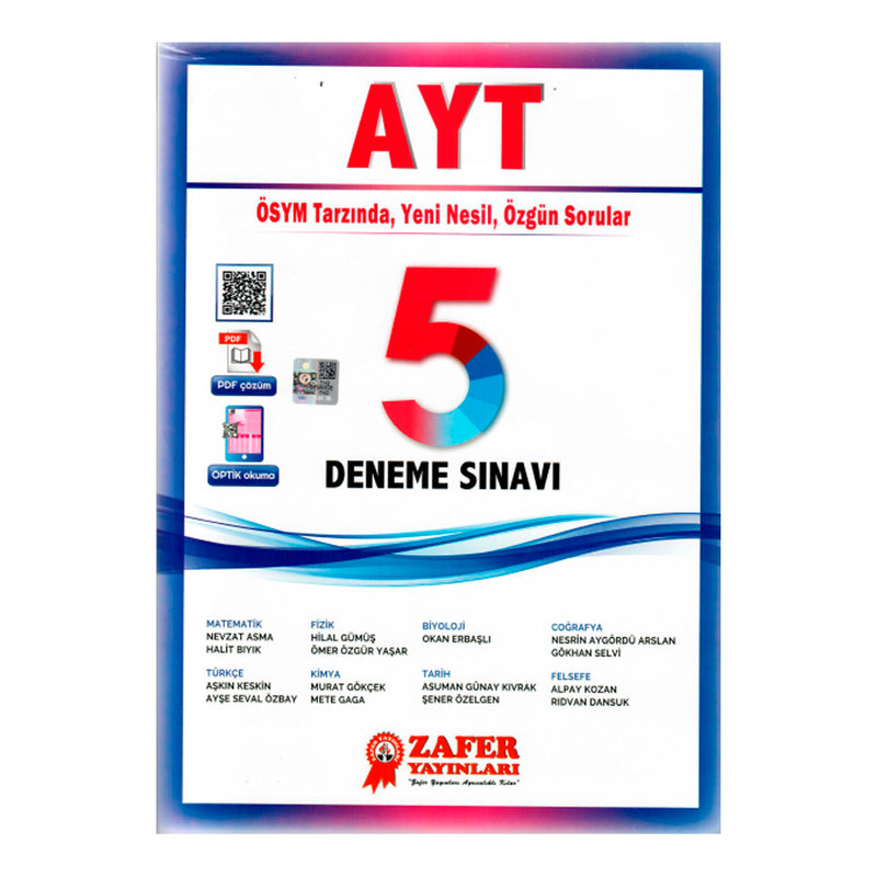 Zafer Yayınları AYT 5 Li Deneme Sınavı