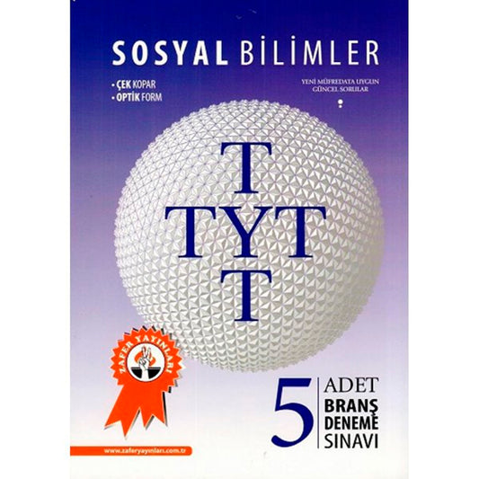 Zafer Yayınları TYT Sosyal Bilimler 5 Adet Branş Deneme Sınavı