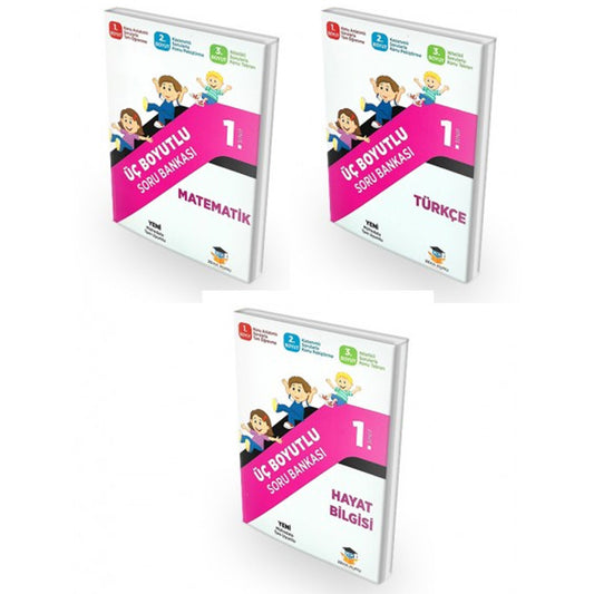 Zeka Küpü Yayınları 1. Sınıf Tüm Dersler Üç Boyutlu Soru Bankası Seti